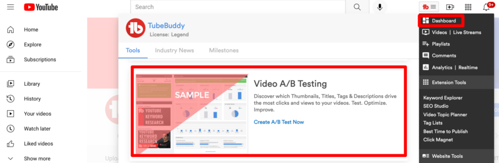 TubeBuddy A/B Testing